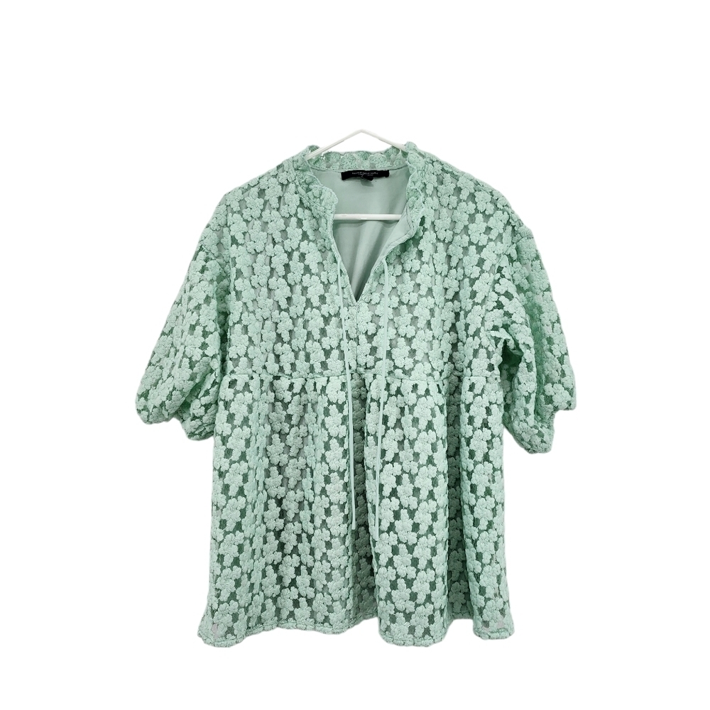 Marc New York Women's Embroidered Babydoll Top - M